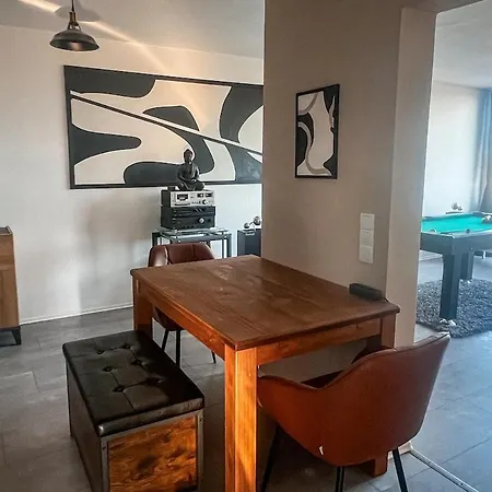 Bright Designer With Pool Table & 2 Balconies Apartment